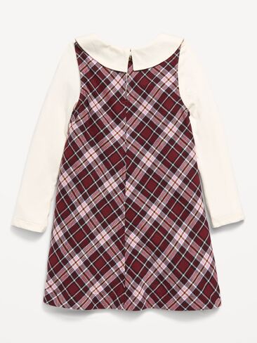 Old Navy Collared Top and Plaid Dress Set for Toddler Girls - Plaid in Kuwait