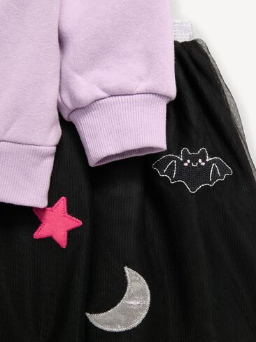 Old Navy Sweatshirt & Tutu Skirt Set for Toddler Girls - Bats Black in Kuwait
