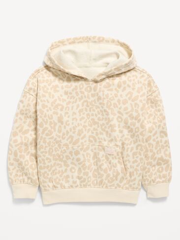 Old Navy Oversized Pullover Hoodie for Girls - Cheetah Brown in Kuwait