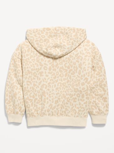 Old Navy Oversized Pullover Hoodie for Girls - Cheetah Brown in Kuwait