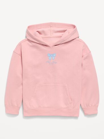 Old Navy Oversized Pullover Hoodie for Girls - Abalone Pink in Kuwait