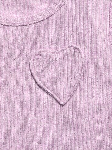 Old Navy Short-Sleeve Ribbed Heart Pocket Dress for Toddler Girls - Spring Wisteria in Kuwait