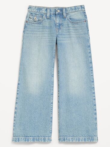 Old Navy Low-Rise Super Baggy Wide-Leg Jeans for Girls - Light Wash in Kuwait