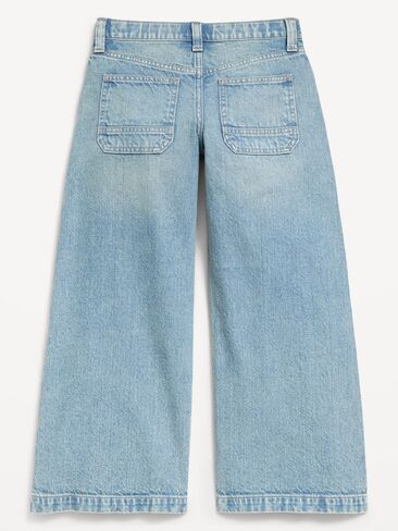 Old Navy Low-Rise Super Baggy Wide-Leg Jeans for Girls - Light Wash in Kuwait