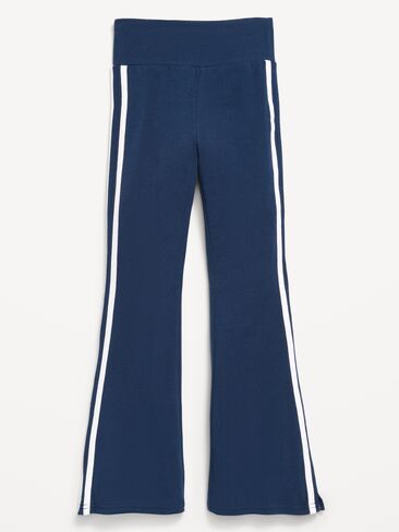 Old Navy High-Waisted Side Striped Flared Leggings for Girls - Obscure Night in Kuwait