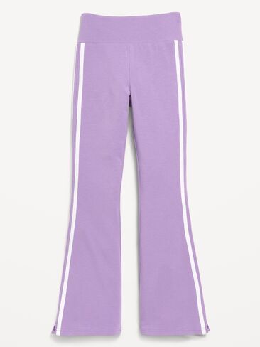Old Navy High-Waisted Side Striped Flared Leggings for Girls - Lilac Shadow in Kuwait