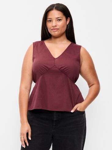 Old Navy Sleeveless V-Neck Tie-Back Top - Reddy Or Not in Kuwait