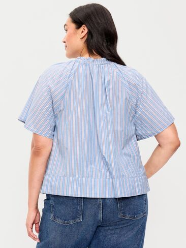 Old Navy Loose Short-Sleeve Striped Top - Blue Stripe in Kuwait