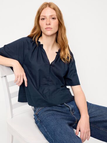 Old Navy Loose Short-Sleeve Top - In the Navy in Kuwait