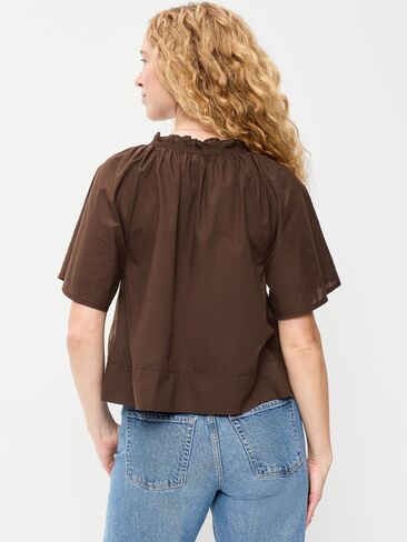 Old Navy Loose Short-Sleeve Top - Brown in Kuwait