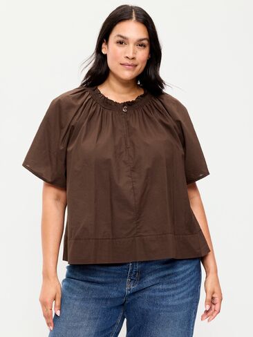 Old Navy Loose Short-Sleeve Top - Brown in Kuwait