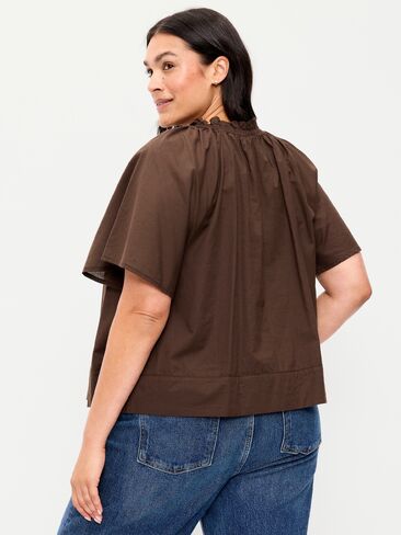 Old Navy Loose Short-Sleeve Top - Brown in Kuwait