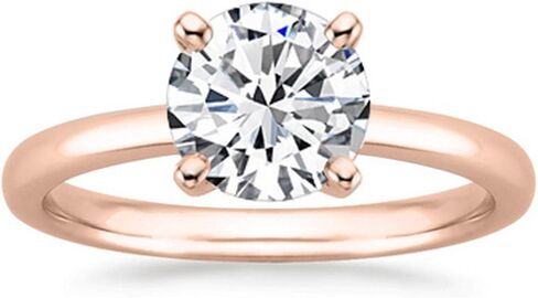 2 to 5 Carat Lab Grown 4 Prong Solitaire Round Cut IGI CERTIFIED Diamond Engagement Ring (E-F Color VS1-VS2 Clarity) in Saudi Arabia