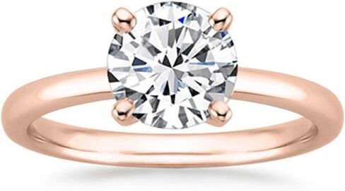 2 to 5 Carat Lab Grown 4 Prong Solitaire Round Cut IGI CERTIFIED Diamond Engagement Ring (E-F Color VS1-VS2 Clarity) in Saudi Arabia