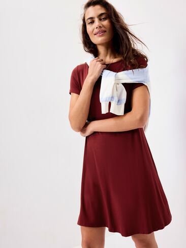 Old Navy Short-Sleeve Mini Swing Dress - Emberglow in Kuwait