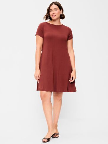 Old Navy Short-Sleeve Mini Swing Dress - Emberglow in Kuwait