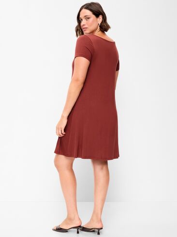 Old Navy Short-Sleeve Mini Swing Dress - Emberglow in Kuwait