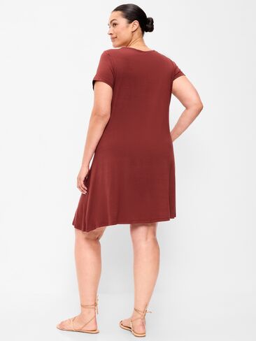 Old Navy Short-Sleeve Mini Swing Dress - Emberglow in Kuwait