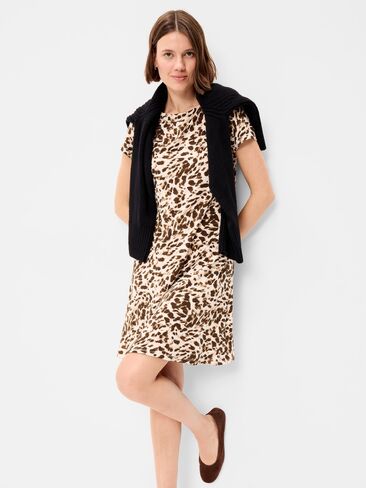 Old Navy Short-Sleeve Mini Swing Dress - Leopard in Kuwait