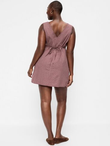 Old Navy Sleeveless A-Line Mini Dress - Pink Gingham in Kuwait