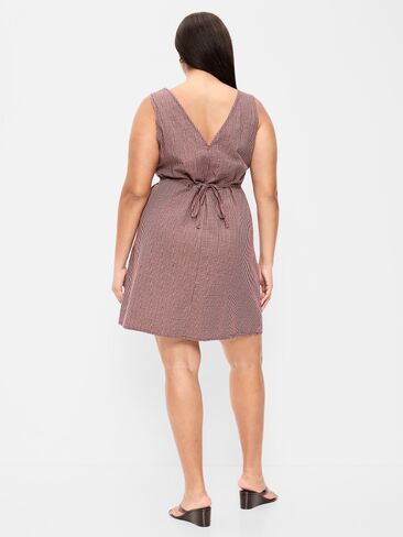 Old Navy Sleeveless A-Line Mini Dress - Pink Gingham in Kuwait