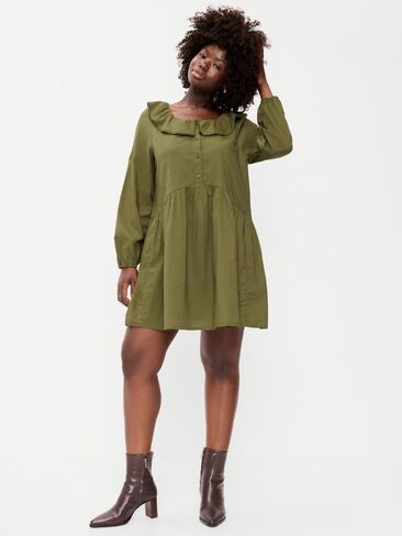 Old Navy Long-Sleeve Ruffle-Collar Swing Mini Dress - Hearthwood in Kuwait