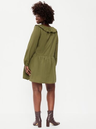 Old Navy Long-Sleeve Ruffle-Collar Swing Mini Dress - Hearthwood in Kuwait