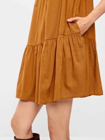 Old Navy Flutter-Sleeve Mini Swing Dress - Redwood Burl in Kuwait