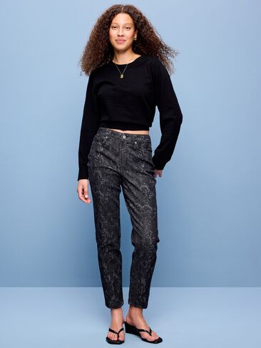 Old Navy High-Waisted OG Straight Ankle Jeans - Rattlesnake Print in Kuwait