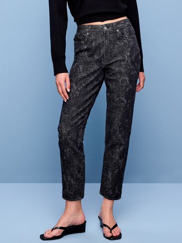 Old Navy High-Waisted OG Straight Ankle Jeans - Rattlesnake Print in Kuwait