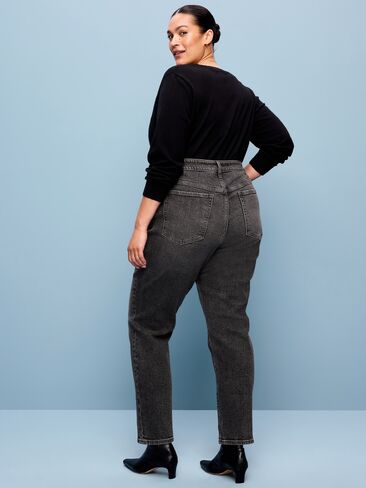 Old Navy High-Waisted OG Straight Ankle Jeans - Washed Black in Kuwait