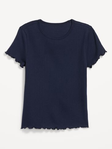 Old Navy Fitted Waffle-Knit Cropped T-Shirt - In the Navy in Kuwait