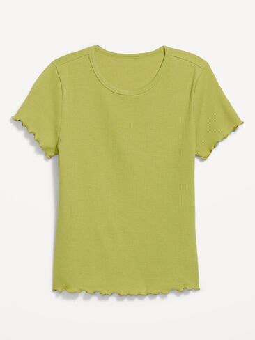 Old Navy Fitted Waffle-Knit Cropped T-Shirt - Wasabi in Kuwait