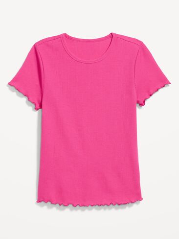 Old Navy Fitted Waffle-Knit Cropped T-Shirt - For Our Fuchsia in Kuwait