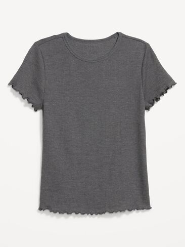 Old Navy Fitted Waffle-Knit Cropped T-Shirt - Panther in Kuwait