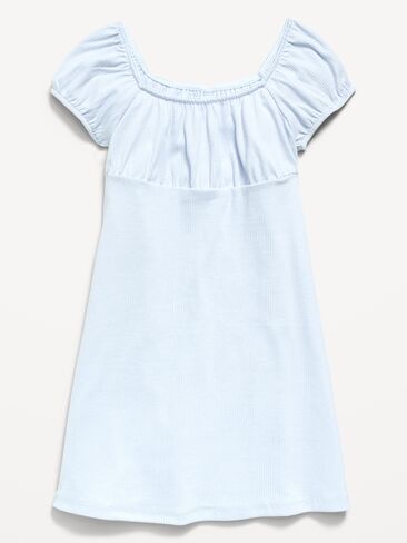 Old Navy Fit and Flare Ribbed Dress for Girls - Contrail in Kuwait