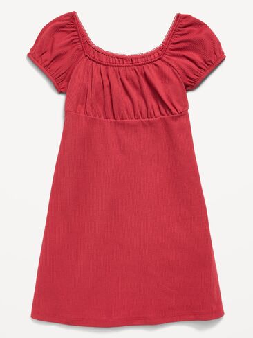 Old Navy Fit and Flare Ribbed Dress for Girls - Manzanita in Kuwait