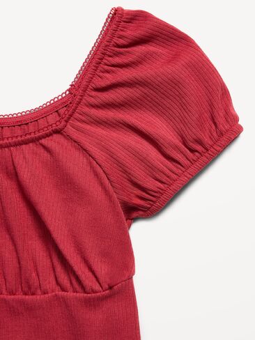 Old Navy Fit and Flare Ribbed Dress for Girls - Manzanita in Kuwait