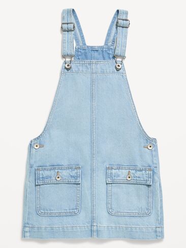 Old Navy Denim Skirtall Dress for Girls - Light Wash in Kuwait