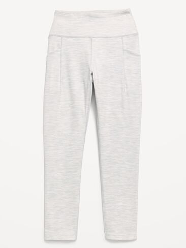 Old Navy High-Waisted StudioSmooth 7/8 Leggings for Girls - Gray in Kuwait
