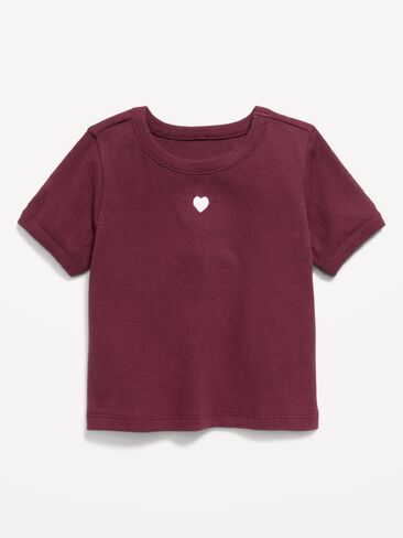 Old Navy Short-Sleeve Ringer Graphic T-Shirt for Toddler Girls - Clove in Kuwait
