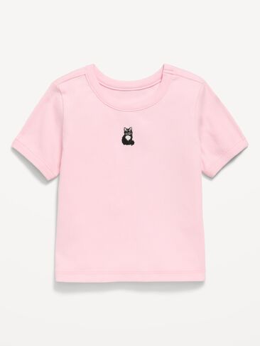 Old Navy Short-Sleeve Ringer Graphic T-Shirt for Toddler Girls - Blush On You in Kuwait