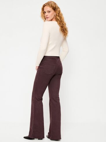 Old Navy High-Waisted Flare Jeans - Plum Wine in Kuwait