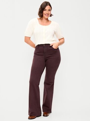 Old Navy High-Waisted Flare Jeans - Plum Wine in Kuwait