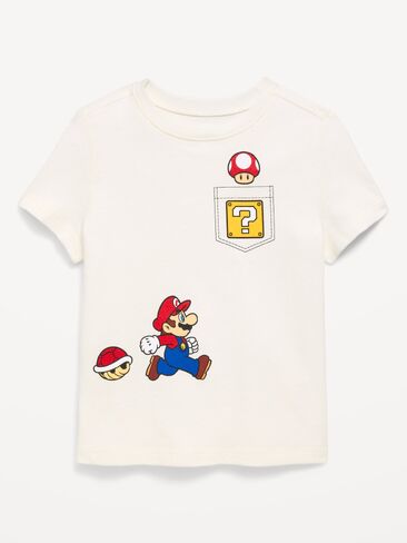 Old Navy Super Mario™ Unisex Graphic T-Shirt for Toddler - Sea Salt in Kuwait