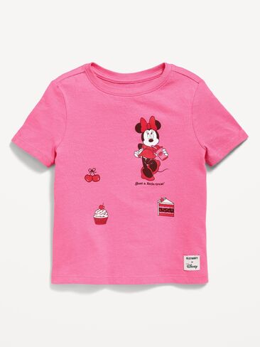 Old Navy Disney© Minnie Mouse Graphic T-Shirt for Toddler Girls - Bright Pink Lacquer in Kuwait