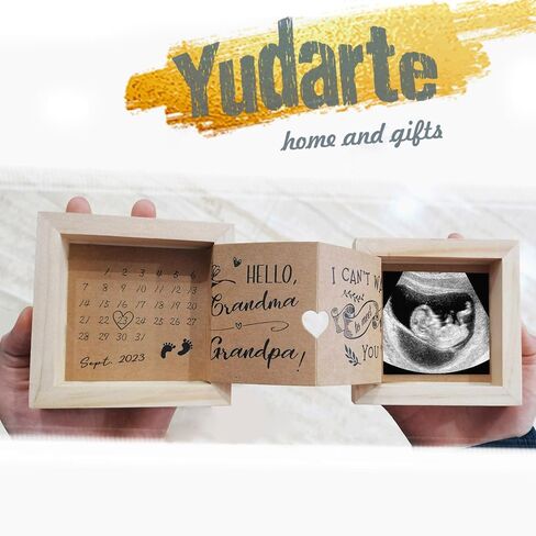 Yudarte First Time Grandparents Keepsake Gifts - Pregnancy Announcement for Grandma and Grandpa - Grandparents Baby Announcement Sonogram Ultrasound Picture Box in Saudi Arabia