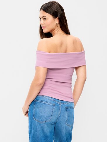 Old Navy Off-The-Shoulder Fitted Top - Rose Dawn in Kuwait