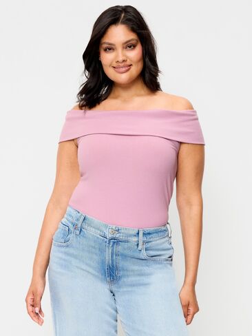Old Navy Off-The-Shoulder Fitted Top - Rose Dawn in Kuwait