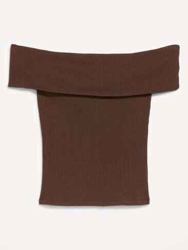 Old Navy Off-The-Shoulder Fitted Top - Earthen in Kuwait